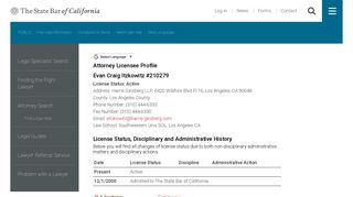 
                            9. Evan Craig Itzkowitz #210279 - Attorney Search - My State Bar Profile