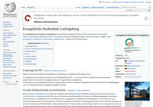 
                            11. Evangelische Hochschule Ludwigsburg – Wikipedia