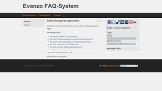 
                            4. Evanzo FAQ-System - Wo finde ich die Zugangsdaten zu meinen E ...