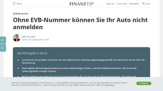 
                            12. eVB Nummer: So beantragen Sie die elektronische ... - Finanztip