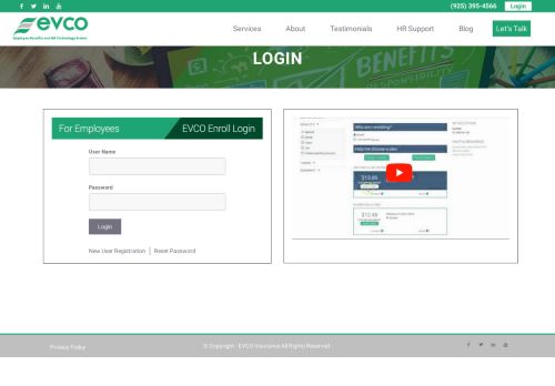 
                            3. EVCO Enroll Login - EVCO: HR Software | Employee Benefits