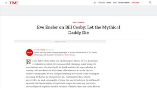
                            13. Eve Ensler on Bill Cosby: Let the Mythical Daddy Die | Time
