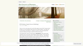 
                            7. EVE Online: Login Screen Anthology | The Concept of Progress