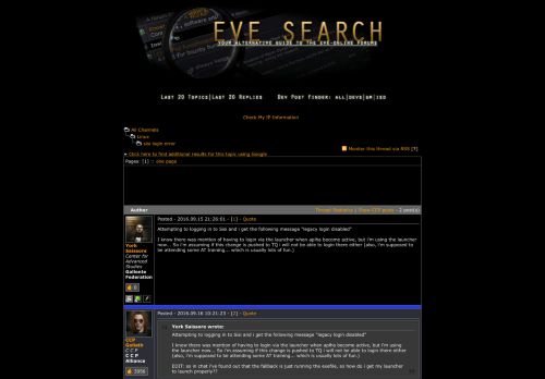 
                            9. EVE Search - sisi login error