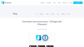 
                            3. Even faster, even more secure - iOS login with 1Password | Outbank