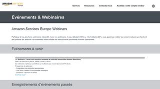 
                            10. Événements et Webinaires - Amazon Services Europe