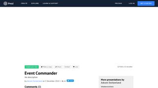 
                            10. Event Commander by Adcom Switzerland on Prezi