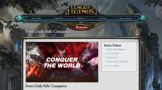 
                            4. Event Daily Rift: Conqueror - League Of Legends Indonesia - Garena