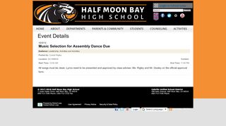 
                            10. Event Details - Half Moon Bay High School - School Loop