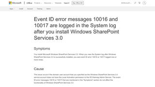 
                            3. Event ID error messages 10016 and 10017 are logged in the System ...