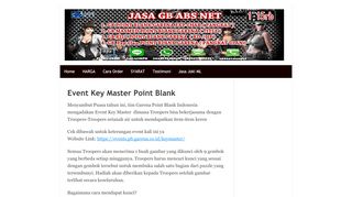
                            1. Event Key Master Point Blank – Jasa Gb Pb Zepetto Absnet