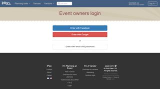 
                            4. Event owners login - iPlan