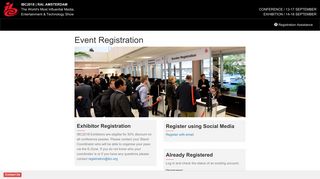 
                            3. Event Registration - IBC2018
