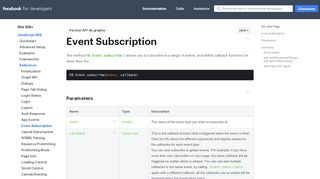 
                            4. Event Subscription - Web SDKs - Facebook for Developers