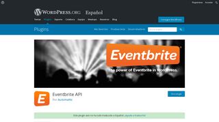 
                            6. Eventbrite API | WordPress.org