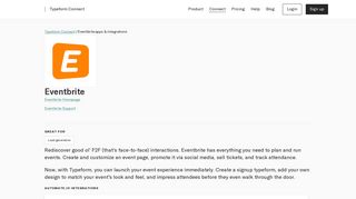 
                            4. Eventbrite apps & integrations | Typeform Connect