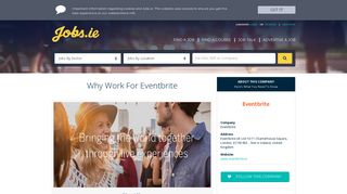 
                            7. Eventbrite Careers, Eventbrite Jobs in Ireland jobs.ie