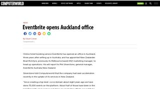 
                            6. Eventbrite opens Auckland office - Computerworld New Zealand