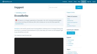 
                            7. Eventbrite — Support — WordPress.com