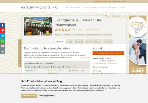 
                            10. Eventglashaus - Praskac Das Pflanzenland | Hochzeitslocation in ...