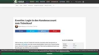 
                            1. Eventim: Login in den Kundenaccount zum Ticketkauf – GIGA