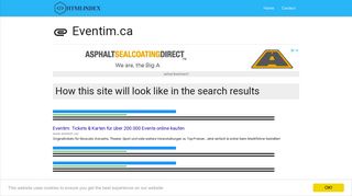 
                            12. Eventim.ca - SEO, HTML and Technology Info | SEOmetr.com