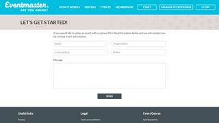 
                            5. Eventmaster - Lets get started!