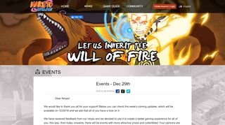 
                            3. Events - Dec 29th - Naruto Online - Oasis Games
