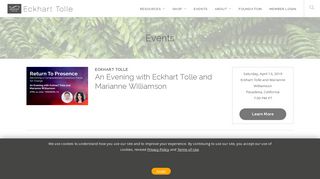 
                            5. Events - Eckhart Tolle | Official Site - Spiritual Teachings and Tools For ...