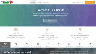 
                            2. Events High For Organizer - Sell tickets online, promote your event