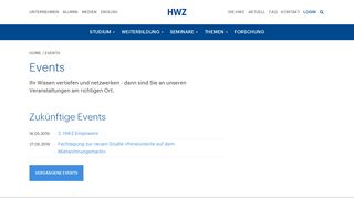 
                            8. Events - HWZ