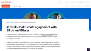 
                            12. #EventsChat: Event Engagement with Sli.do and Glisser - Eventbrite ...