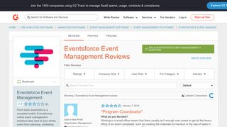 
                            8. Eventsforce Event Management Reviews | G2 Crowd