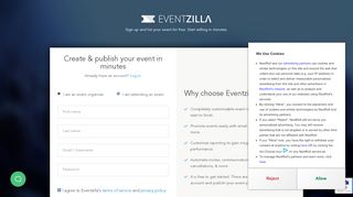 
                            4. Eventzilla - Sign up for free!