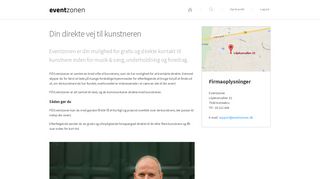 
                            5. Eventzonen.dk - Din direkte vej til kunstneren - Læs mere om os