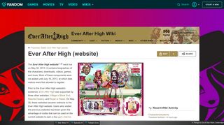 
                            10. Ever After High (website) - Ever After High Wiki - Fandom