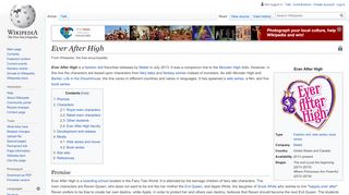 
                            2. Ever After High - Wikipedia