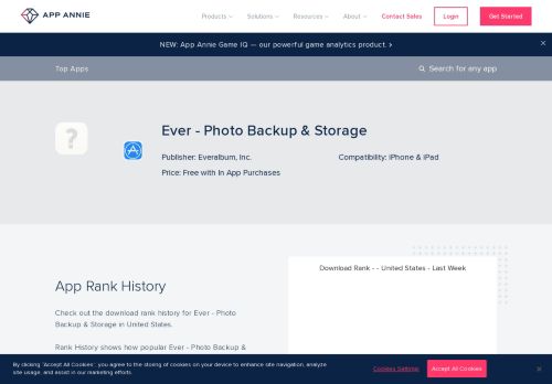 
                            12. Ever - Photo Backup & Storage App Ranking and Store Data | App Annie