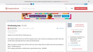 
                            11. Everbuying.com - SCAM, Review 580339 | Complaints Board