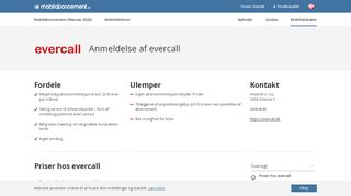 
                            8. Evercall – Tilbud, dækning, anmeldelser mv. → LÆS DET HER