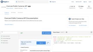 
                            12. Evercam Public Cameras API Documentation - RapidAPI