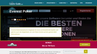 
                            10. Everest Poker - Bonus sichern und online Poker spielen - Casino Guide