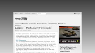 
                            8. Evergore -- Das Fantasy-Browsergame - Diskussionen über ...