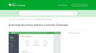 
                            10. Evernote Business Admin Console Overview - Evernote Help & Learning