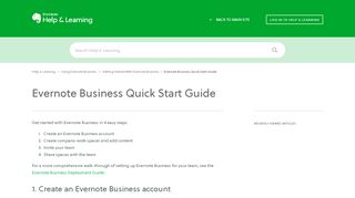 
                            8. Evernote Business Quick Start Guide – Evernote Help & Learning