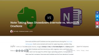 
                            10. Evernote vs Microsoft OneNote - Zapier