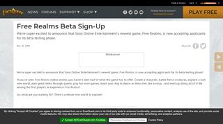 
                            7. EverQuest - News - Free Realms Beta Sign-Up