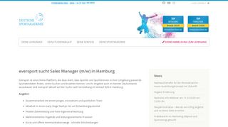 
                            8. eversport sucht Sales Manager (m/w) in Hamburg