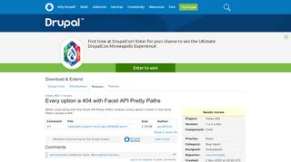 
                            11. Every option a 404 with Facet API Pretty Paths [#2606584] | Drupal.org