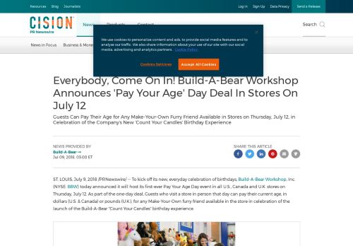 
                            9. Everybody, Come On In! Build-A-Bear Workshop Announces 'Pay ...